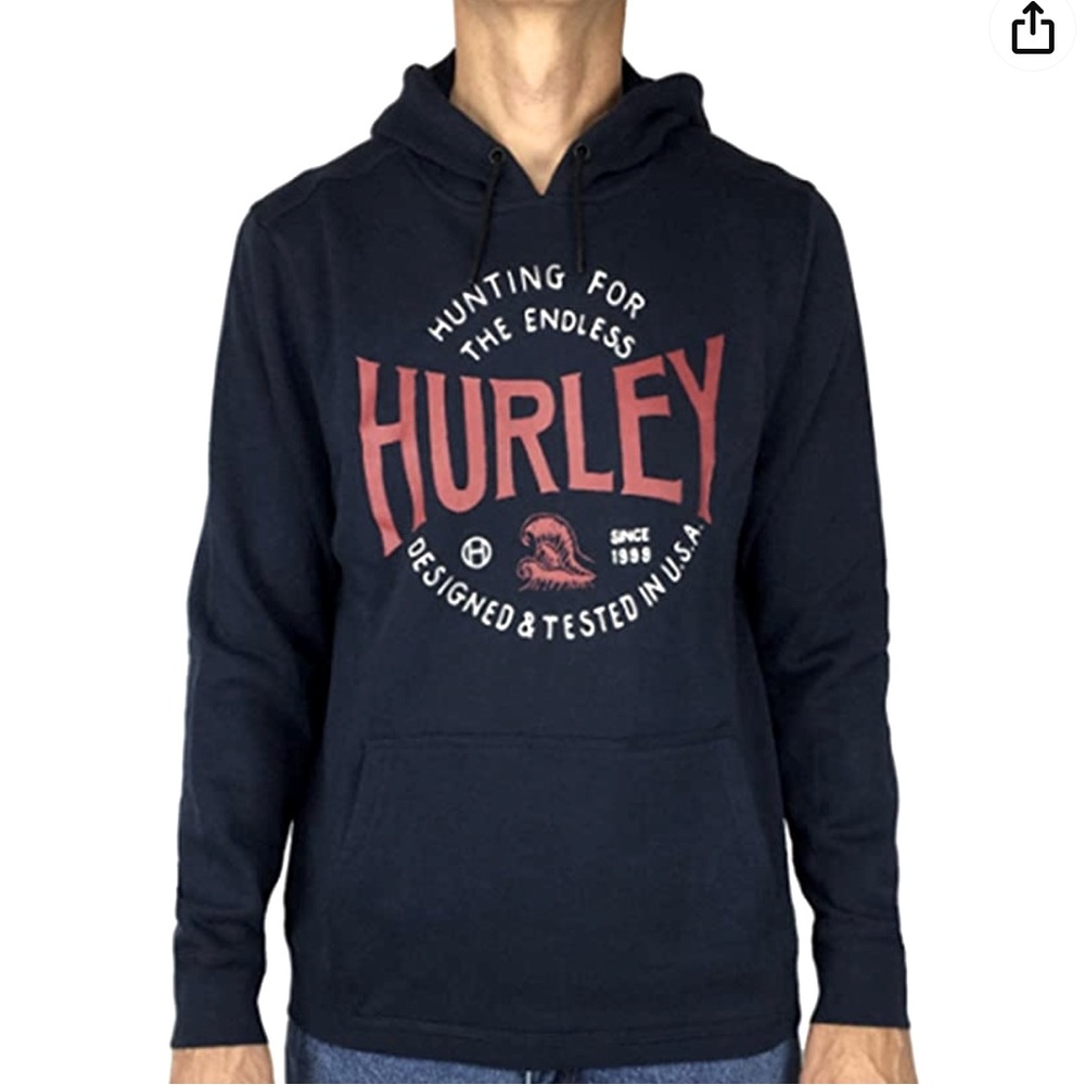 Hurley Men's Pullover Hoodie sweatshirt Hunting for the endless